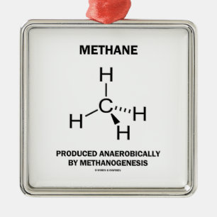 Methan anaerob produziert durch Methanogenesis Silbernes Ornament