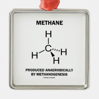 Methan anaerob produziert durch Methanogenesis Silbernes Ornament