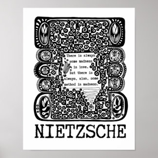 Methode in MADNESS Philosophie Zitat von Nietzsche Poster