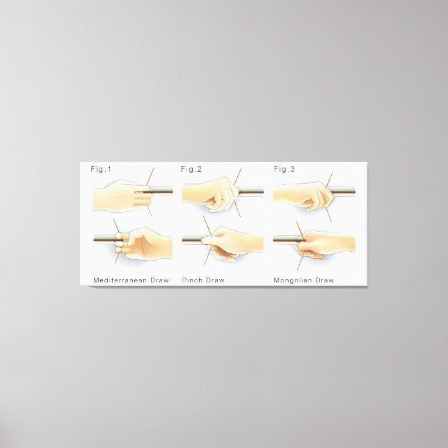 Methoden Zeichnend Bows Kyudo Archery Yumi Bow Zei Leinwanddruck (Vorderseite)