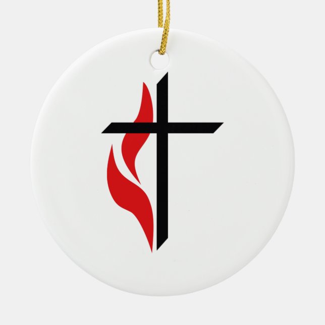 METHODIST CROSS KERAMIKORNAMENT (Vorne)