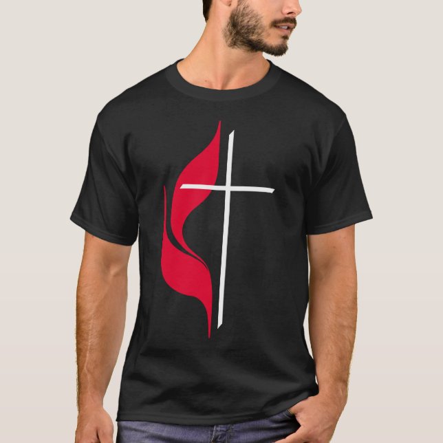 Methodist Flag Christliche Methodisten Protestant  T-Shirt (Vorderseite)