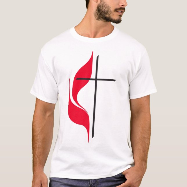 Methodist Flag Christliche Methodisten Protestanti T-Shirt (Vorderseite)