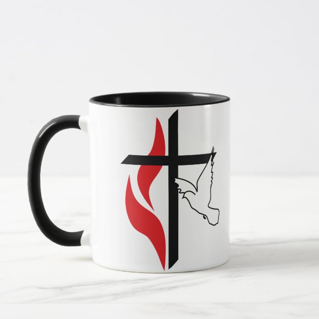 Methodistisches Kreuz und Taube Tasse (Links)