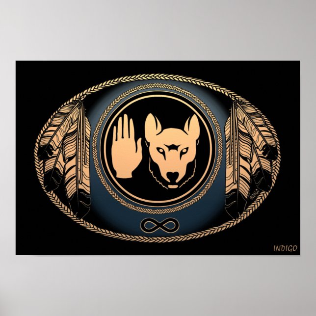 Metis Art Poster Metis Rebellion Wolf Print Poster (Vorne)