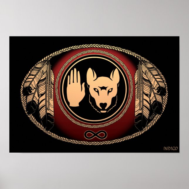 Metis Art Poster Spirit Animal Native Print Poster (Vorne)