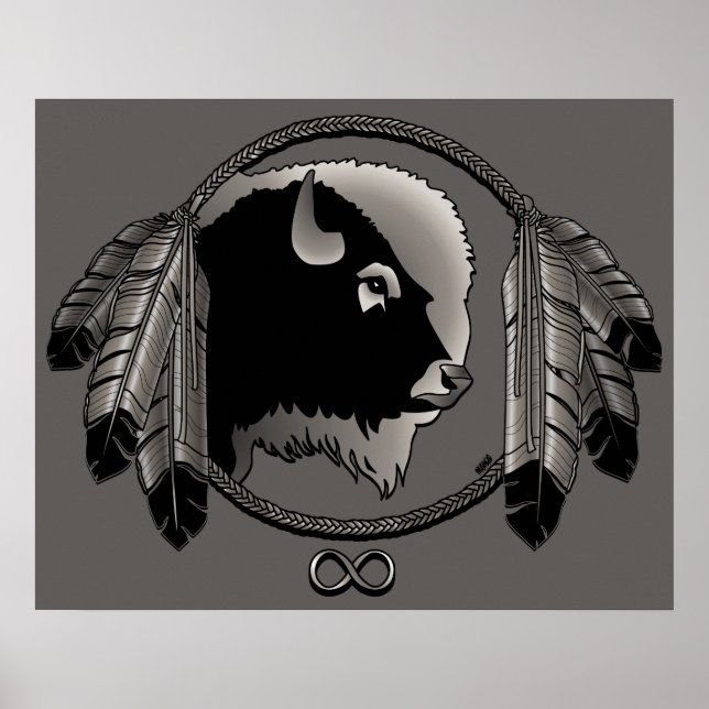 Metis Art Poster Spirit Animal Native Print Poster (Vorne)