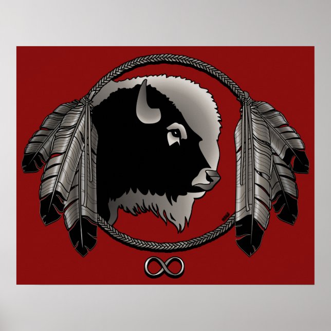 Metis Art Poster Spirit Animal Native Print Poster (Vorne)