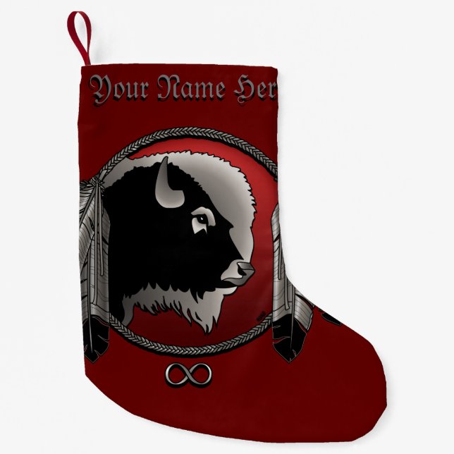 Metis Christmas Strumpf Spirit Buffalo Strumpf Kleiner Weihnachtsstrumpf (Vorderseite)