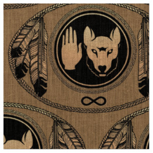 Metis Fabric Metis Flag Fabric Native Wolf Fabric Stoff