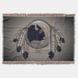 Metis First Nation Blanket Spirit Animals Throw Decke