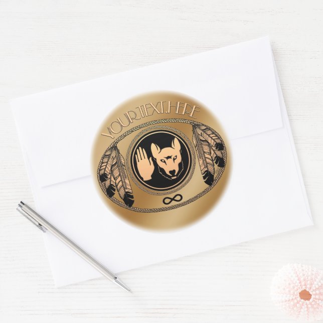 Metis Flag Art Stickers First Nations Wolf Geschen (Umschlag)