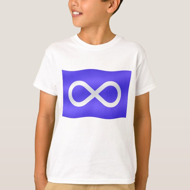 Metis Flag Kids T - Shirt First Nation Art Tee Shi (Vorderseite)