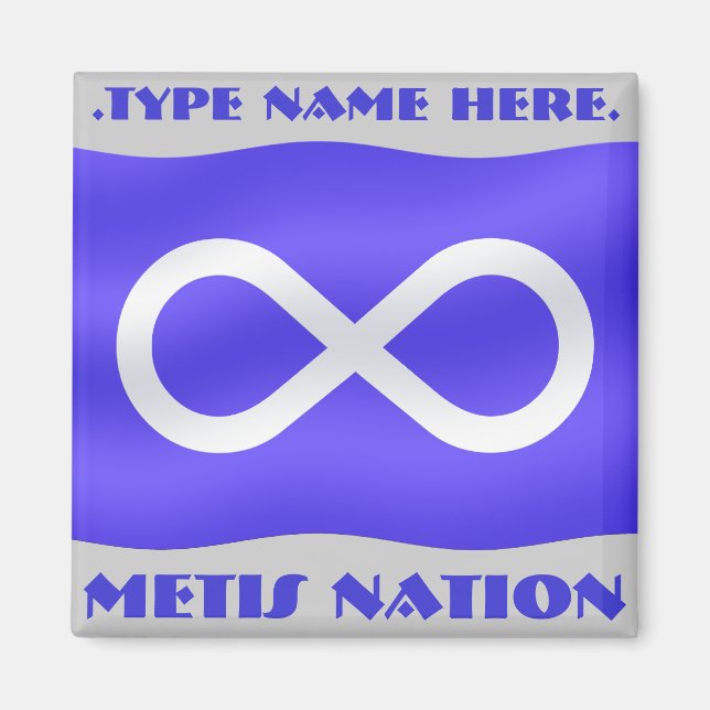 Metis Flag Kühlschrankmagnet Personalisiert Metis  Magnet (Vorne)