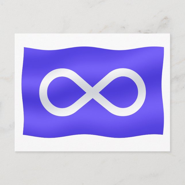 Metis Flag Postkarten Buffalo Erste Nationen Karte (Vorderseite)