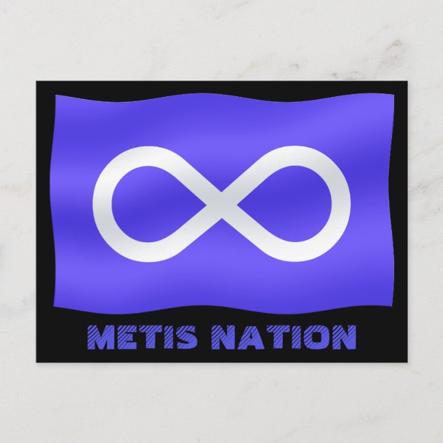 Metis Flag Postkarten Metis First Nations Cards (Vorderseite)