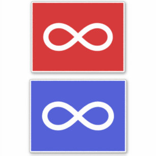 Metis-Flagge, Métis-Flagge Aufkleber