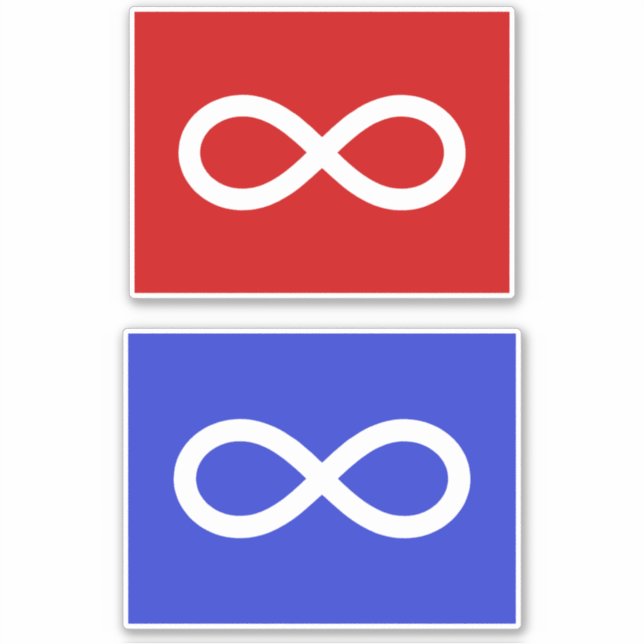 Metis-Flagge, Métis-Flagge Aufkleber (Vorderseite)