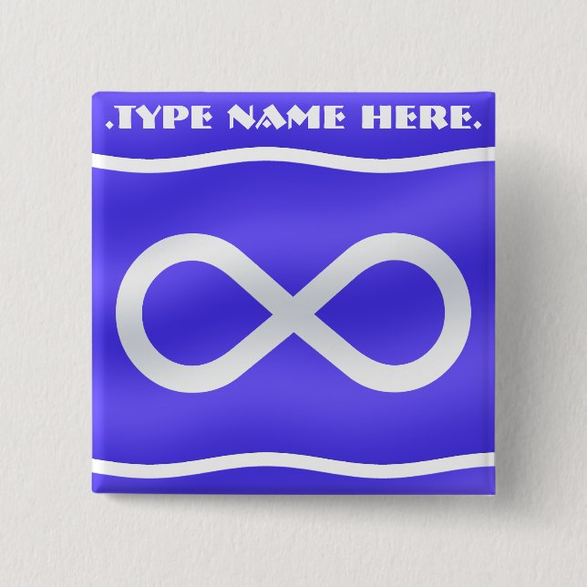 Metis Flaggen-Knopf-gebürtiger Kunst Metis Button (Vorderseite)