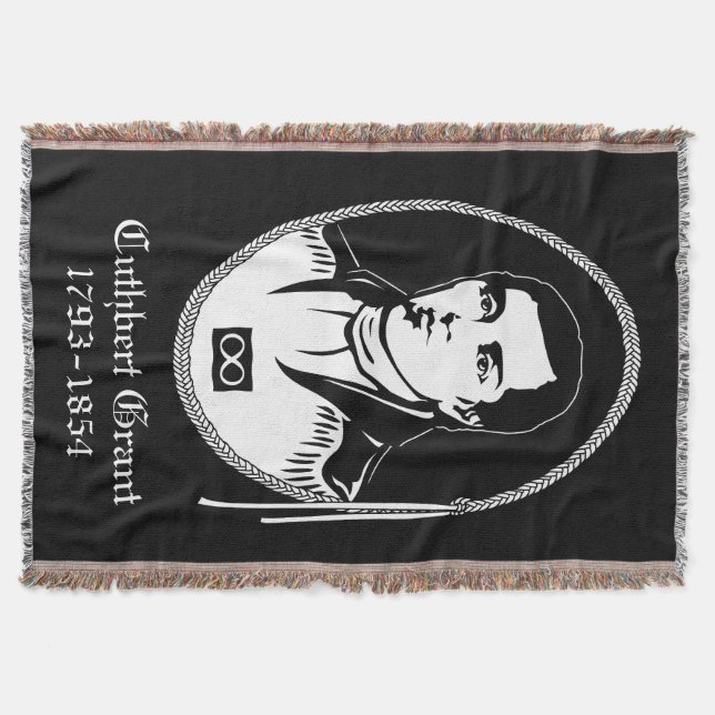 Metis Hero Blanket Cuthbert Grant Throw Blankets Decke (Vorderseite)