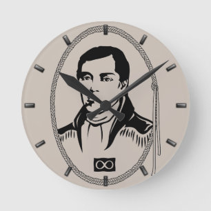 Metis Hero Clock Metis Leader Cuthbert Grant Clock Runde Wanduhr