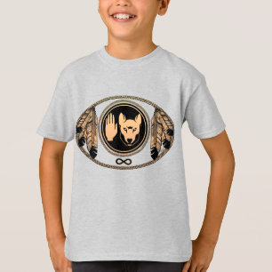 Metis Kids T - Shirt Orgainc Native Wolf Flag Shir
