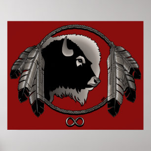 Metis-Kunstposter Spirit Animal Native Print Poste Poster