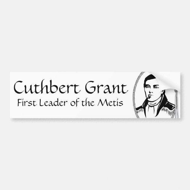 Metis Nation Autoaufkleber Cuthbert Grant Sticker (Vorne)