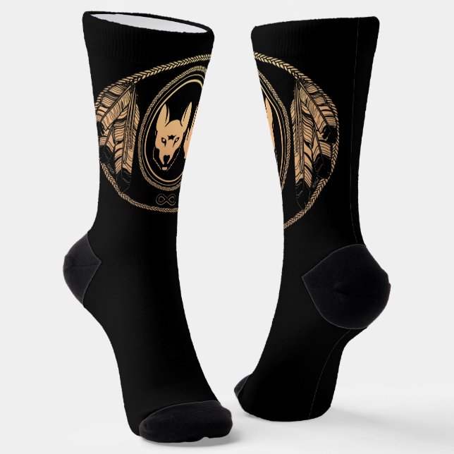 Metis-Nationen Socken Native-Stammes-Flagge Socken (Gewinkelt)