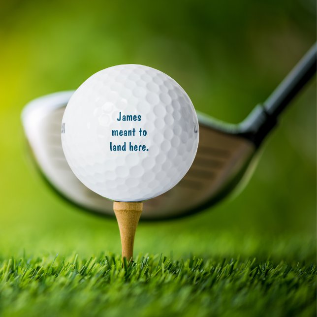 Meto Land Here, Funny Joke, Personalisiert Golfball (Von Creator hochgeladen)