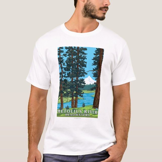 Metolius Fluss-Oberläufe, Oregon T-Shirt (Vorderseite)