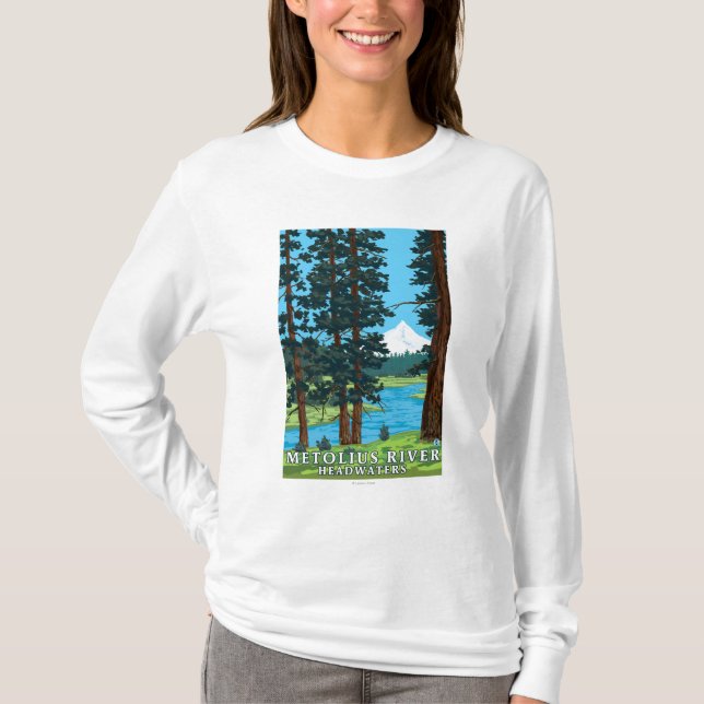 Metolius Fluss-Oberläufe, Oregon T-Shirt (Vorderseite)