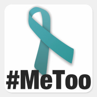 #MeToo Design mit Ribbon Quadratischer Aufkleber