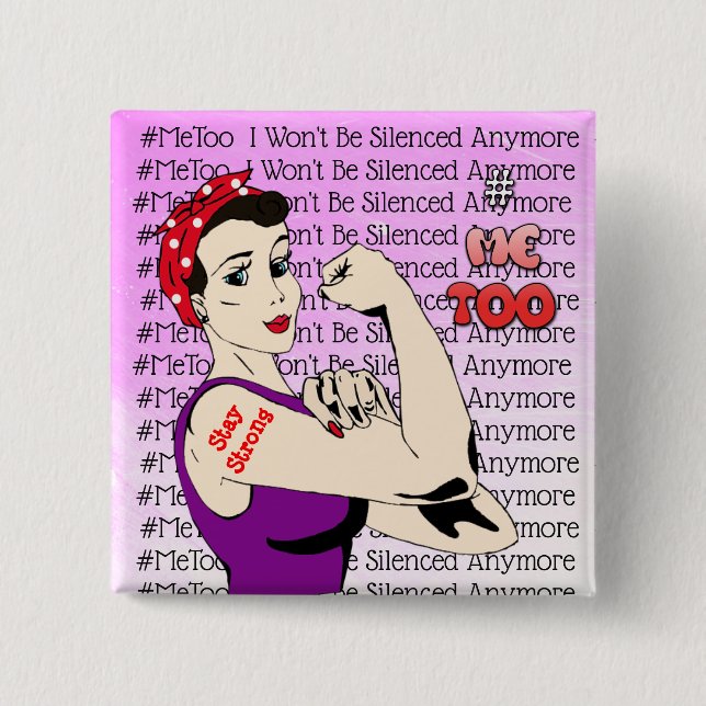 #MeToo Kriegers-Frauen-Knopf Button (Vorderseite)