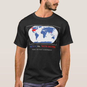 Metric Vs. Non-Metric - Metric System Map Science T-Shirt