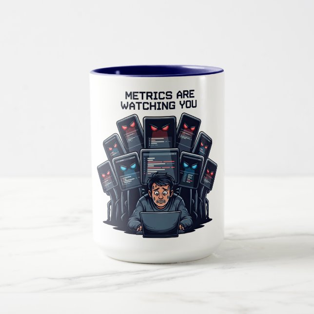 Metriken beobachten dich Spiel Marketer Tasse (Zentrum)