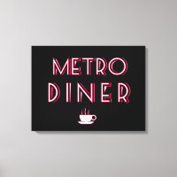 Metro Art Deco Diner Schild
