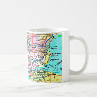 Metro-Detroit-Karte Kaffeetasse