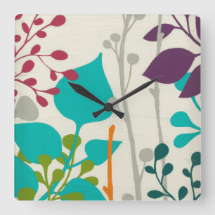 Metro Garden III Quadratische Wanduhr