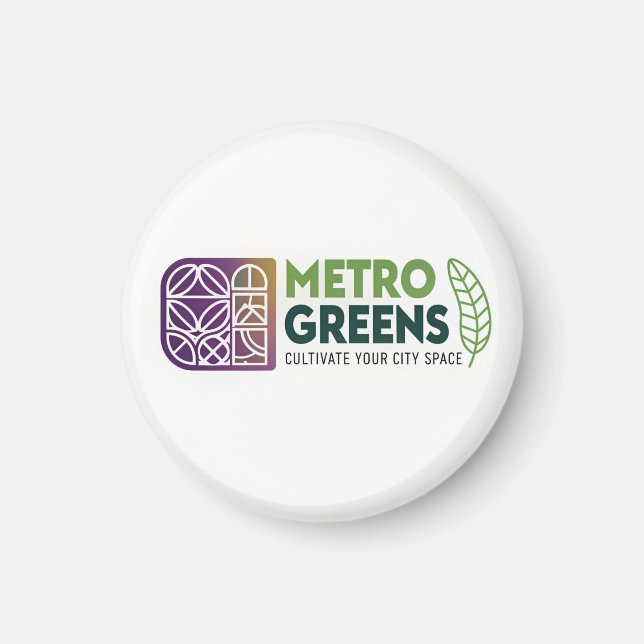 Metro Greens Urban Farming T-Shirt | City Gardener Magnet (Vorne)