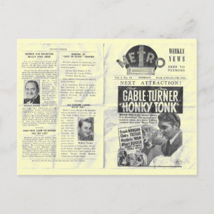 Metro Kino News! HONKY-TONK Postkarte