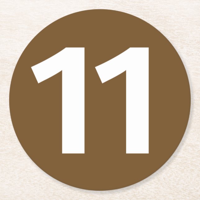 Métro Paris 11 Runder Pappuntersetzer (Vorderseite)