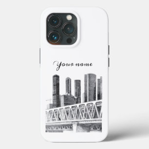 Metrobrücke zeichnend Stift iPhone 13 Pro Hülle