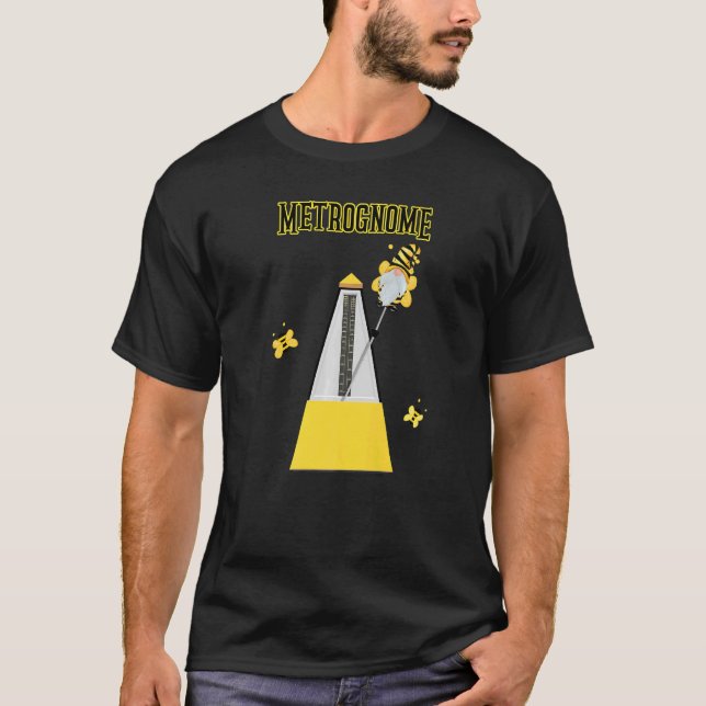 Metrognome bee Gnome Pub für Musiker über Metr T-Shirt (Vorderseite)