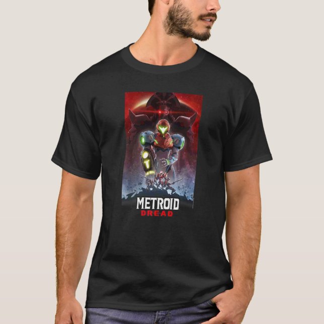 Metroid Dread Galactic Group Gaming Poster T-Shirt (Vorderseite)