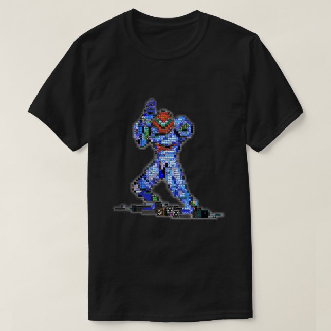 Metroid Dread Pixel Art T-Shirt (Design vorne)