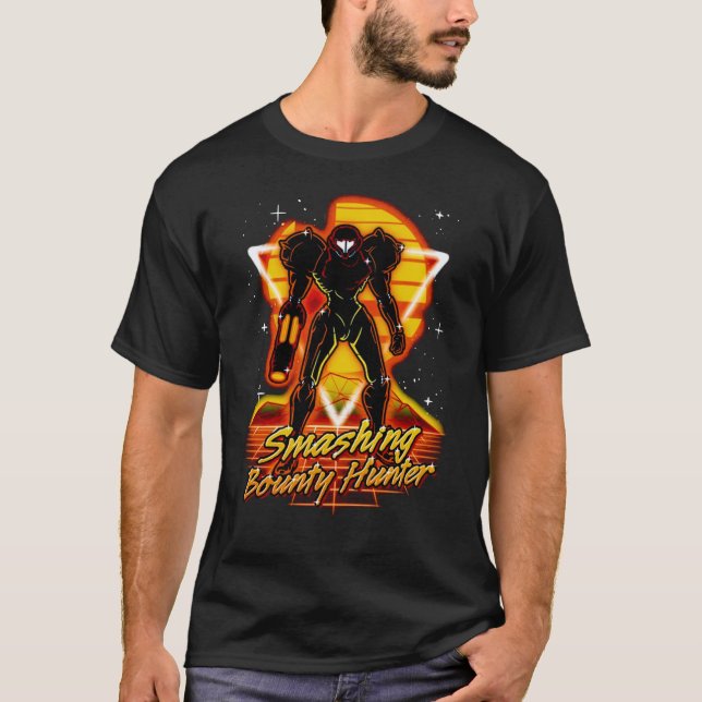 Metroid Dread Samus Retro Design Grafik-T - Shirt (Vorderseite)