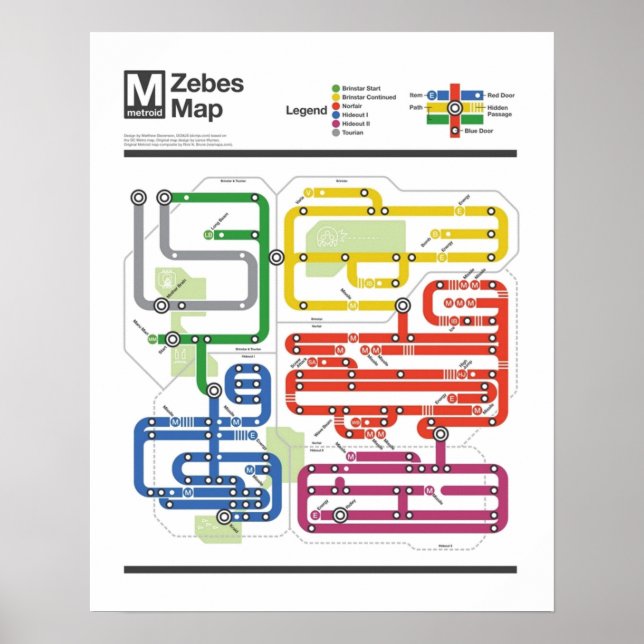 Metroid Metroid NES Maps Serie Poster (Vorne)