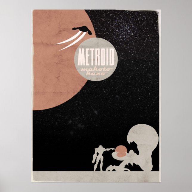 Metroid-Minimalistisch-Videospiele Poster (Vorne)