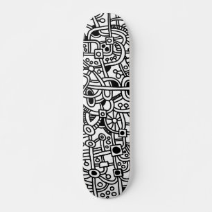 Metropole I - Schwarz in Weiß Skateboard